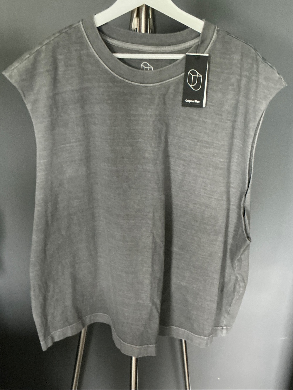 Original Use Gray Washed Muscle Tee
